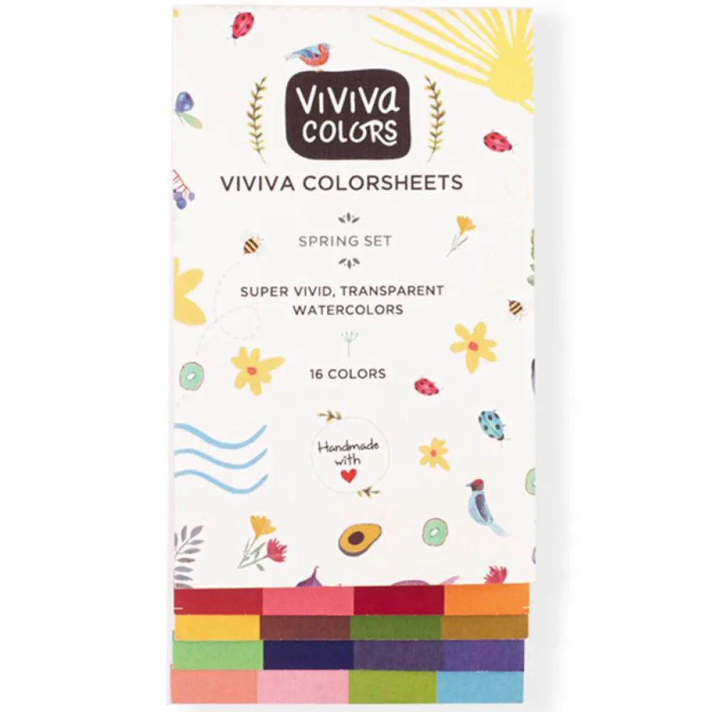 Viviva Colors Akwarele w książce - - Spring Set, 16 kolorów