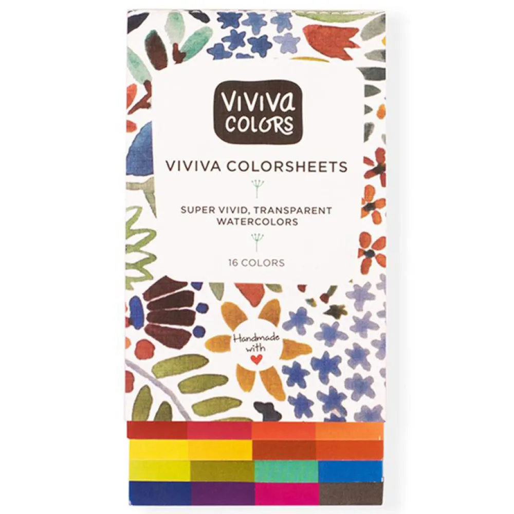 Viviva Colors Akwarele w książce - - Original Single Set, 16 kolorów > Farby Akwarelowe
