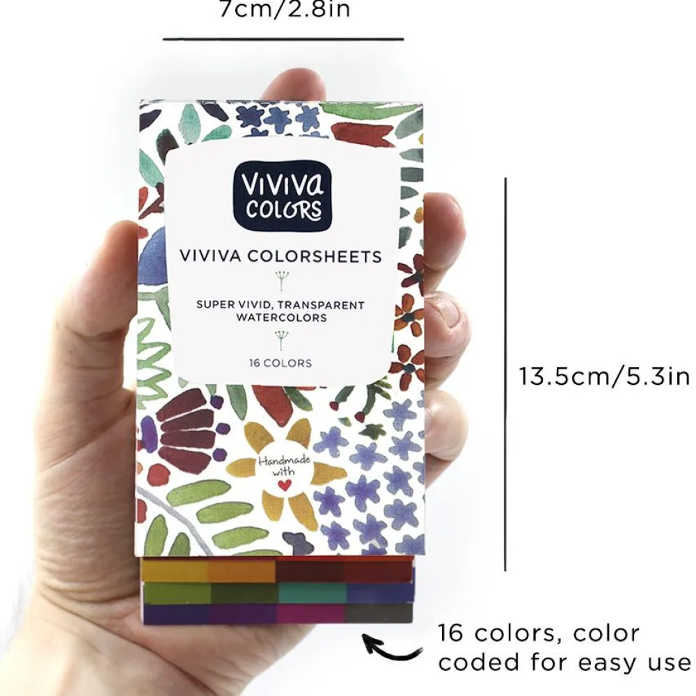 Viviva Colors Akwarele w książce - - Original Single Set, 16 kolorów > Farby Akwarelowe