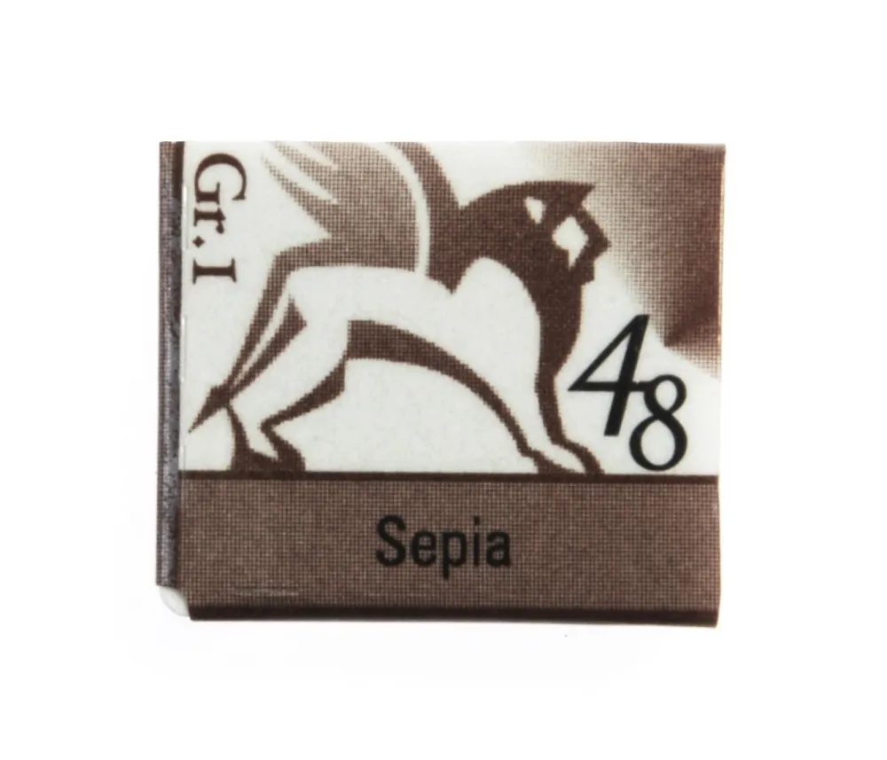 Renesans Akwarele w półkostkach - - 48, sepia, 1,5 ml