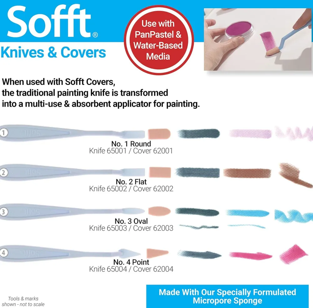 PanPastel Aplikator do pasteli Sofft Knife & Covers - nr 3 Oval > Pastele