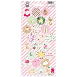 Piatek Trzynastego Arkusz papierowych naklejek 10,5 x 23 cm - Piątek Trzynastego - Santa's Workshop 02 > Papiery Do Scrapbookingu