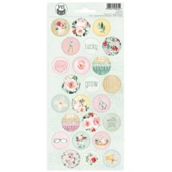 Piatek Trzynastego Arkusz papierowych naklejek 10,5 x 23 cm - Piątek Trzynastego - Flowerish 03 > Papiery Do Scrapbookingu