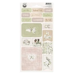 Piatek Trzynastego Arkusz tekturowych naklejek 10,5 x 22 cm - Piątek Trzynastego - Love and lace 01 > Papiery Do Scrapbookingu