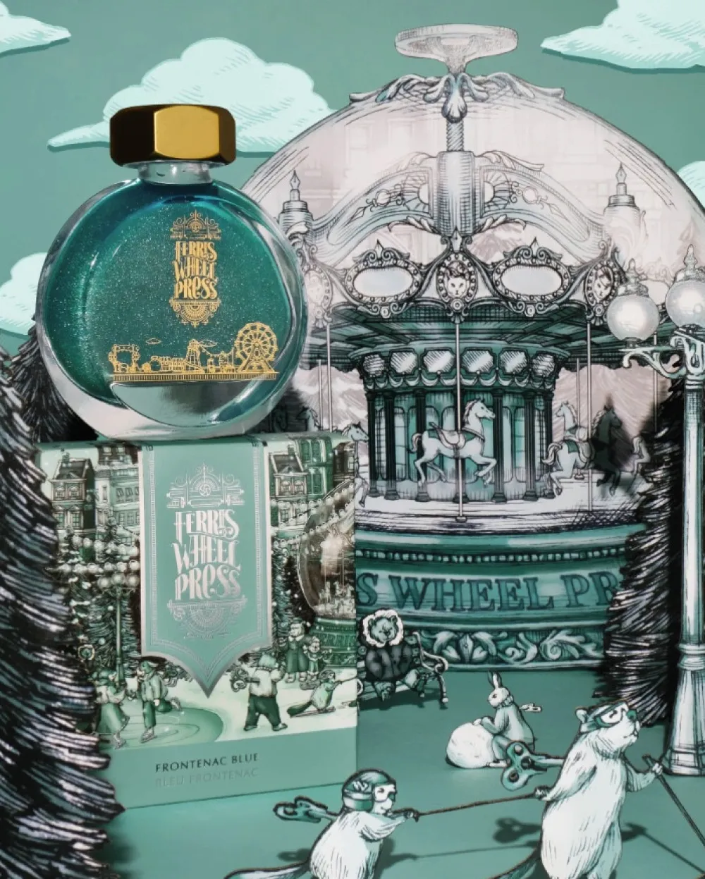 Ferris Wheel Press Atrament - - Frontenac Blue, 38 ml > Atramenty