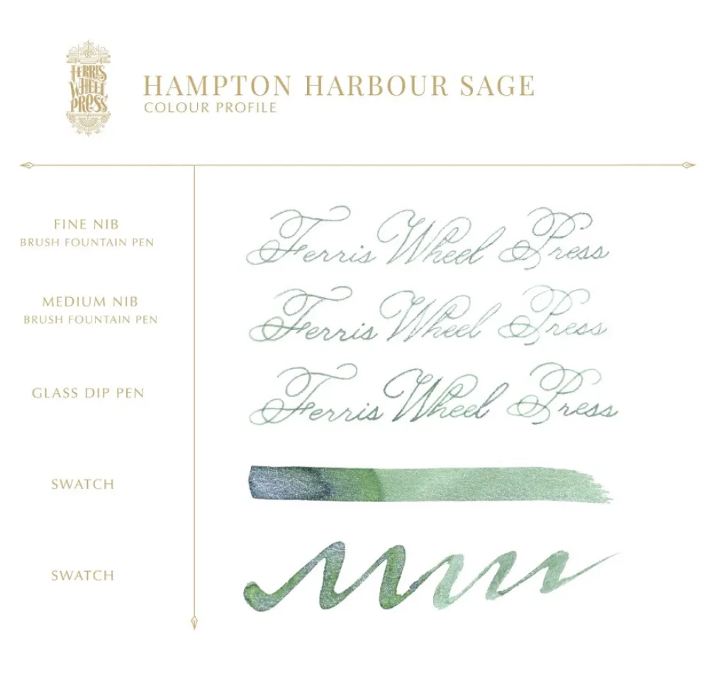 Ferris Wheel Press Atrament - - Hampton Harbour Sage, 38 ml