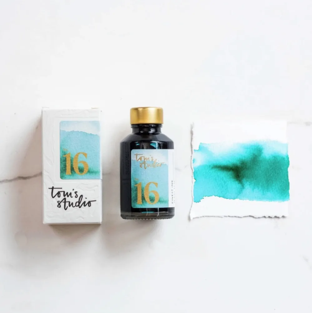 Tom's Studio Atrament Finest Ink - - 16 Sunny Teal 50 ml