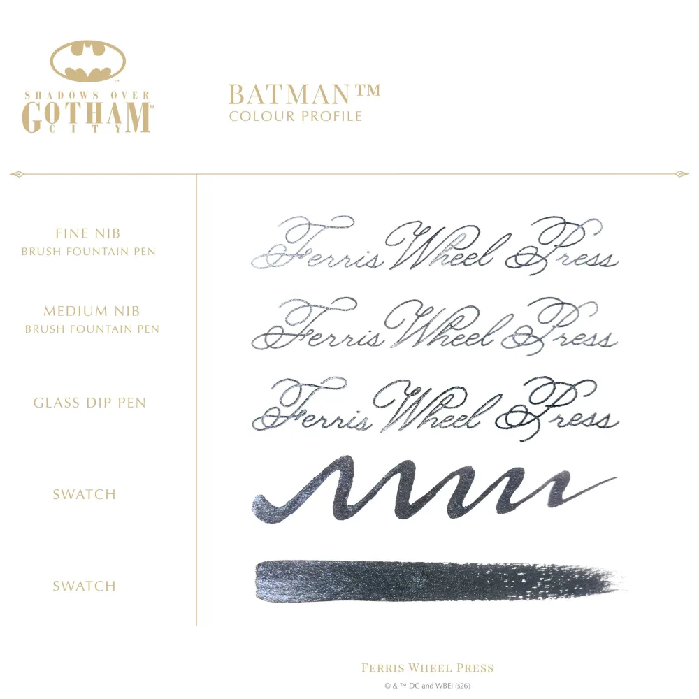Ferris Wheel Press Atrament Shadows over Gotham City Limited Edition - - Bat Signal 38 ml