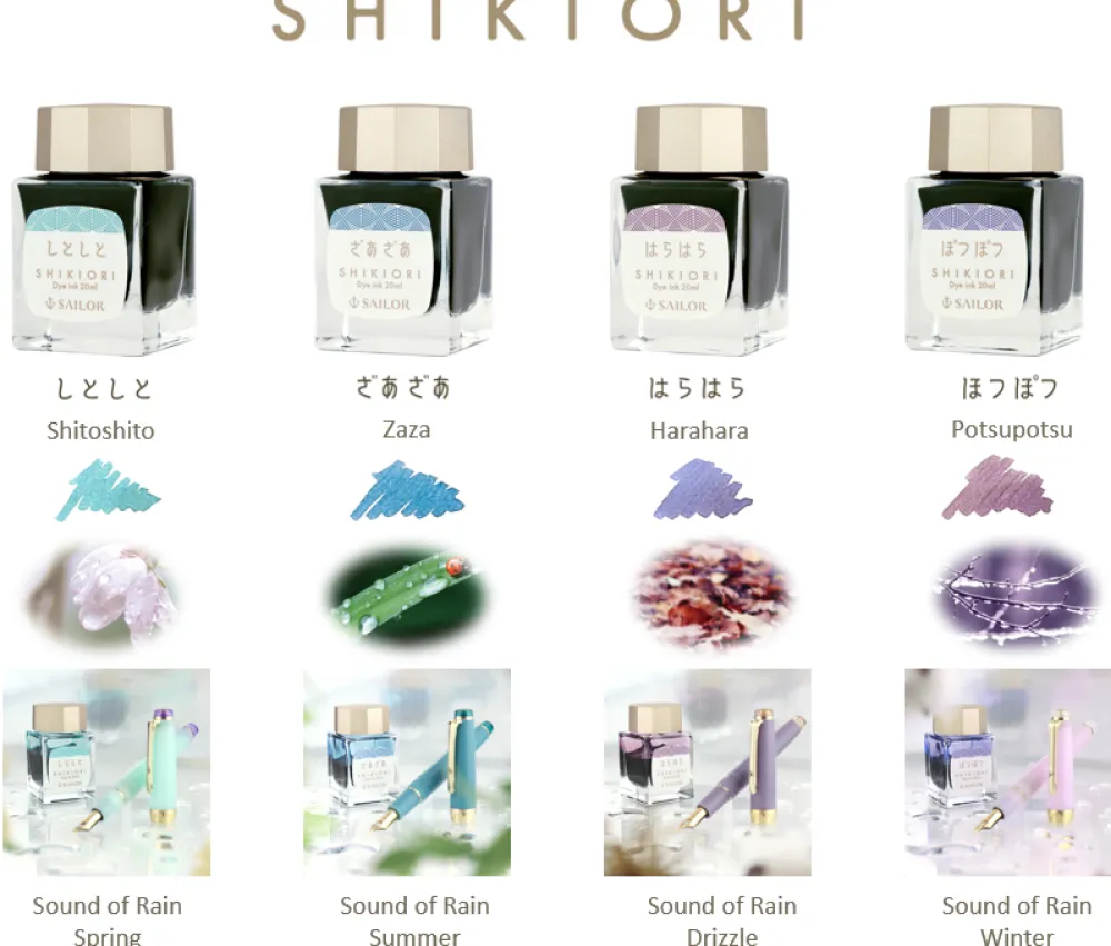 Sailor Atrament Shikiori The Sound Of Rain - - Potsupotsu 20 ml > Atramenty