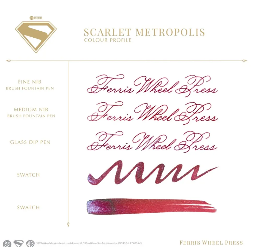 Ferris Wheel Press Atrament Superman - - Scarlet Metropolis 28 ml