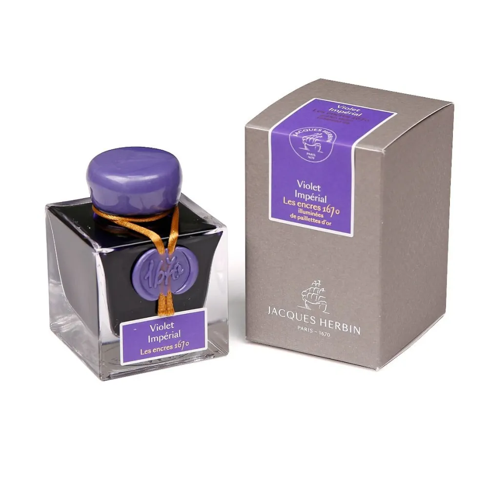 J.Herbin Atrament 1670 w butelce - - Violet Imperial, 50 ml