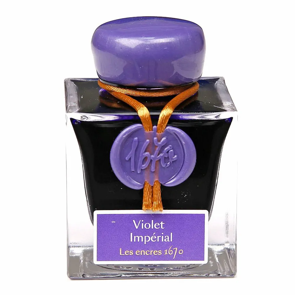 J.Herbin Atrament 1670 w butelce - - Violet Imperial, 50 ml