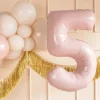 PartyDeco Balon foliowy Cyfra 6 - jasnoróżowy, 72 cm > Balony Foliowe