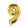 PartyDeco Balon foliowy cyfra 8 - złoty, 35 cm > Balony Foliowe