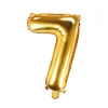 PartyDeco Balon foliowy cyfra 6 - złoty, 35 cm > Balony Foliowe