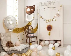 Balon foliowy, Grzechotka Miś - brązowy, 61 x 88 cm > Balony Foliowe|Przyjęcia Okolicznościowe