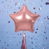 PartyDeco Balon foliowy Gwiazdka - różowe złoto, 42 cm