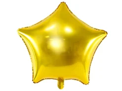 PartyDeco Balon foliowy Gwiazdka - złoty, 40 cm ><noscript><img width=