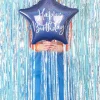 PartyDeco Balon foliowy Happy Birthday! - gwiazdka, granatowy, 40 cm > Balony Foliowe