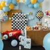 PartyDeco Balon foliowy Happy Birthday - niebieski 35 cm