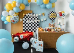 PartyDeco Balon foliowy Happy Birthday - niebieski 35 cm