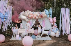 PartyDeco Balon foliowy Jednorożec - beżowy, 113 x 83 cm