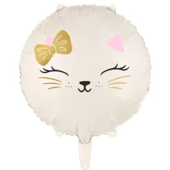 PartyDeco Balon foliowy Kot - beżowy, 45 cm > Balony Foliowe