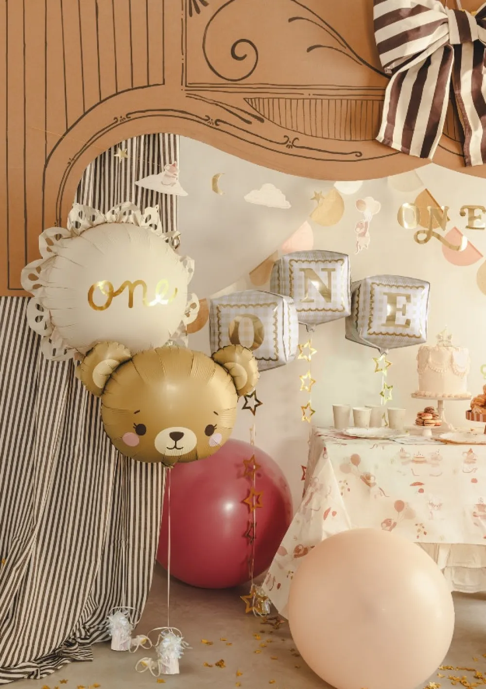 PartyDeco Balon foliowy Miś - 56 x 40 cm