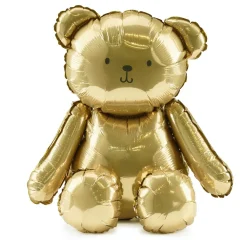 PartyDeco Balon foliowy Miś - złoty 43 x 53 cm