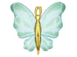 PartyDeco Balon foliowy Motyl - miętowy, 69 cm