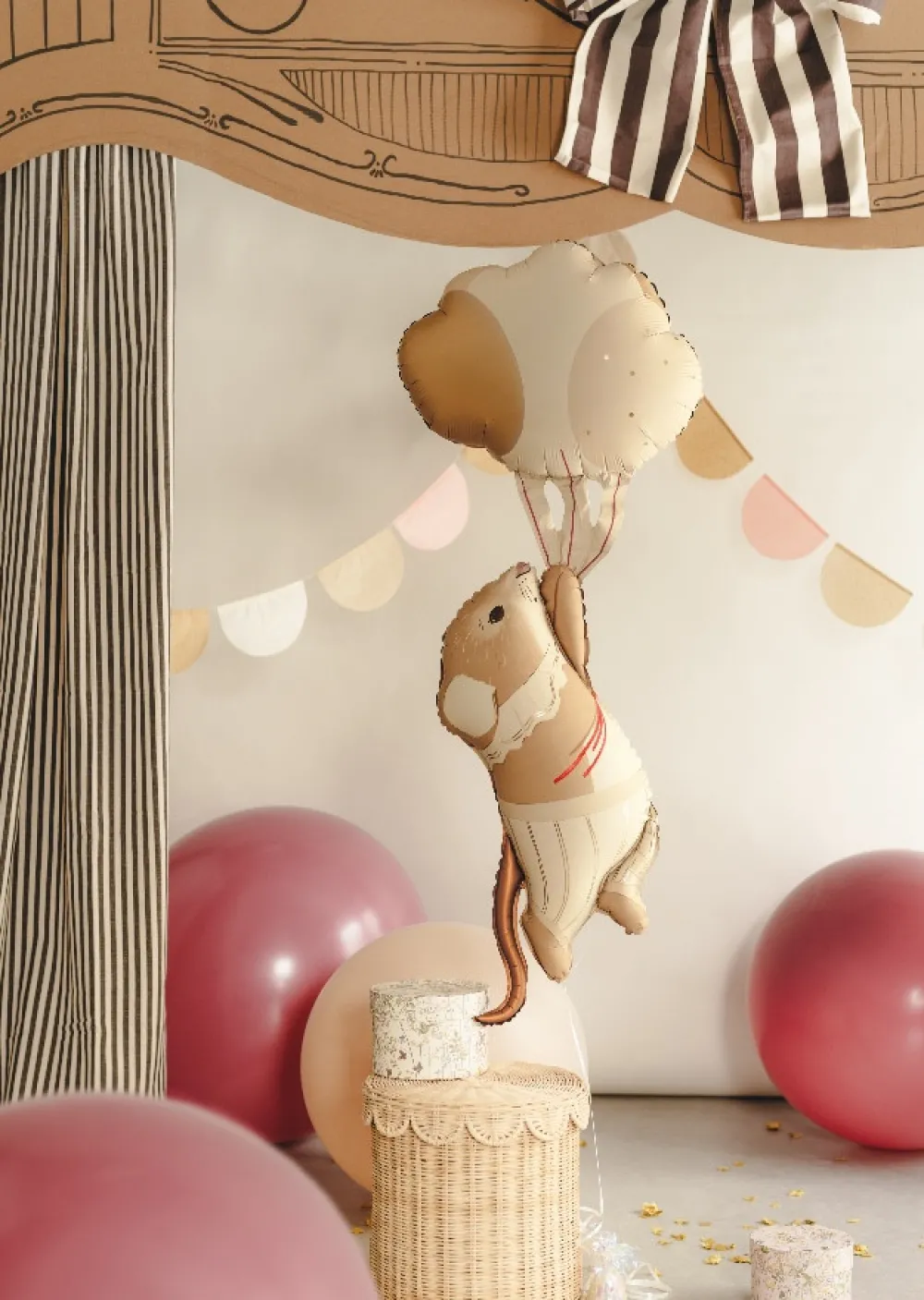 PartyDeco Balon foliowy Myszka z balonami - 44 x 104 cm > Balony Foliowe