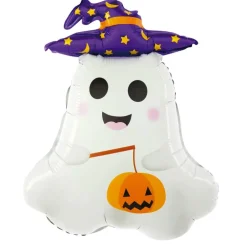 PartyPal Balon foliowy na Halloween, Duszek - 65 x 47 cm > Balony Foliowe