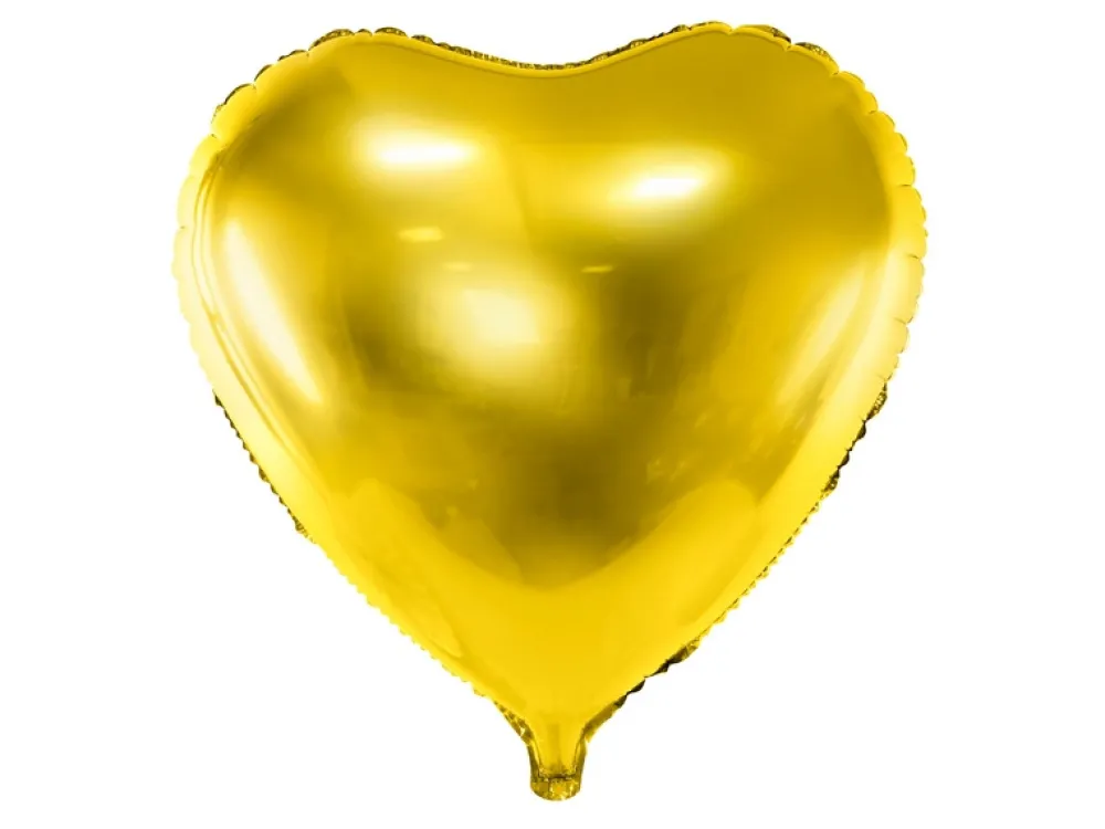 PartyDeco Balon foliowy Serce - złoty, 35 cm > Balony Foliowe