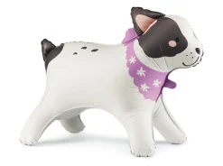 PartyDeco Balon foliowy stojący Buldog - biały, 75 x 57 cm