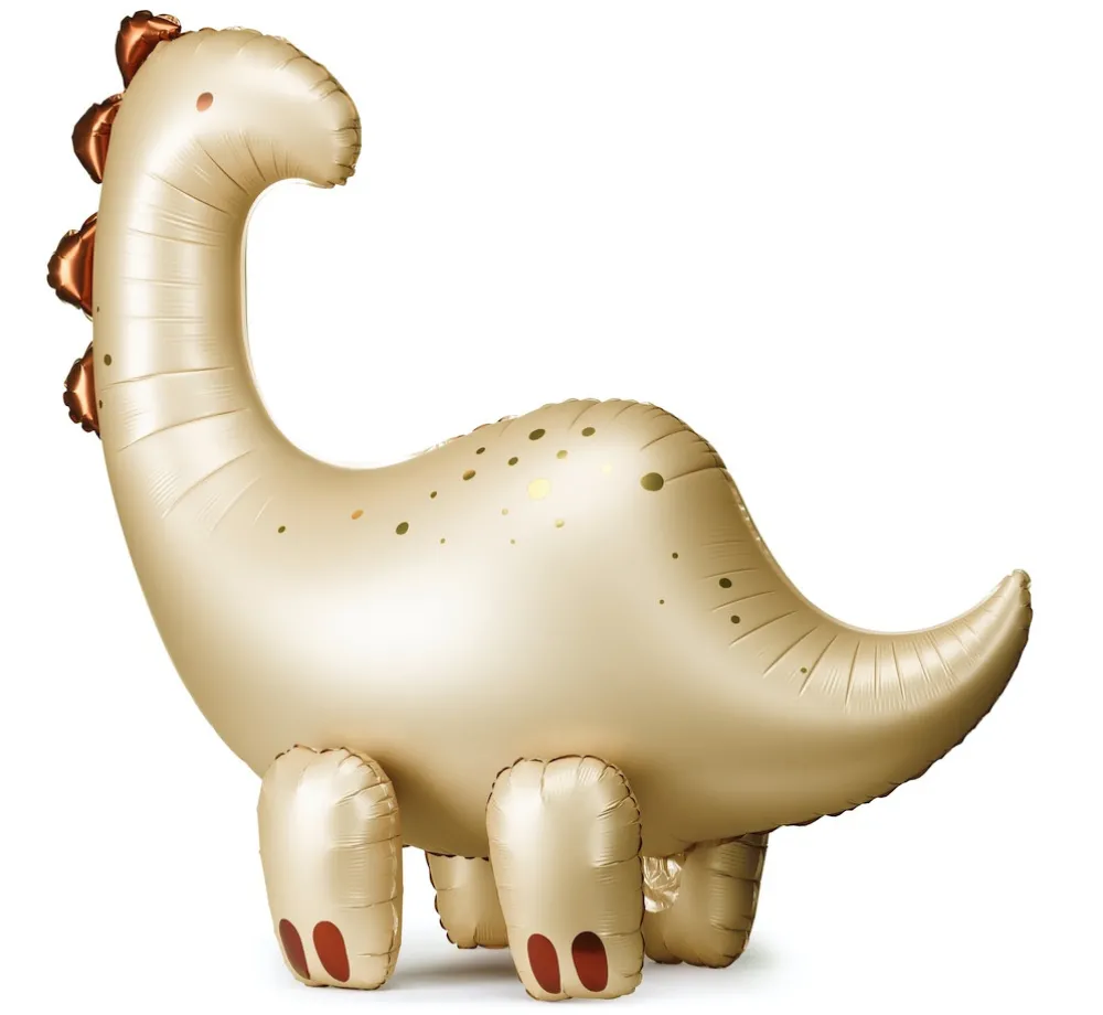 PartyDeco Balon foliowy stojący Dinozaur Brontozaur - beżowy, 91 x 85 cm > Balony Foliowe