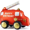 PartyDeco Balon foliowy stojący Wóz Strażacki - czerwony, 67 x 53 cm