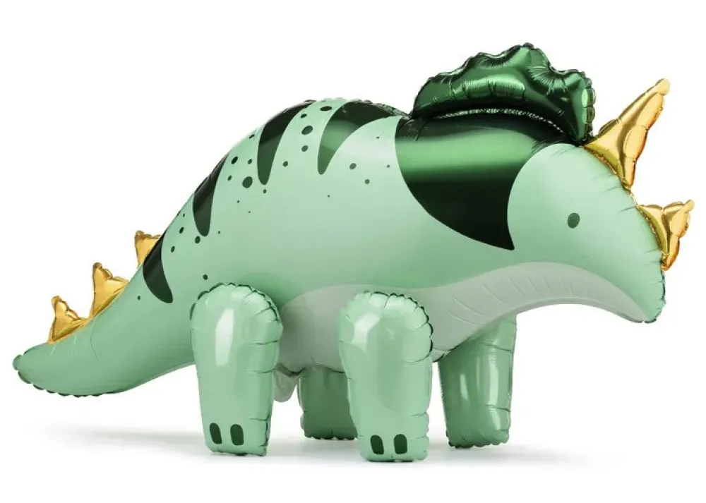 Balon foliowy, Triceratops - zielony, 101 x 60,5 cm > Balony Foliowe