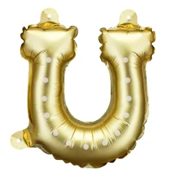 PartyDeco Balony foliowe Podkowy - złote 18 x 19 cm 3 szt.