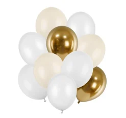 PartyDeco Balony lateksowe - białe, 10 szt. > Balony Lateksowe
