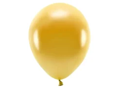 PartyDeco Balony lateksowe Eco, metalizowane - złote, 30 cm, 10 szt. > Balony Lateksowe