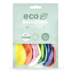 PartyDeco Balony lateksowe Eco Metallic - kolorowe, 26 cm, 100 szt.