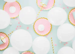 PartyDeco Balony lateksowe Eco Pastel - białe, 26 cm, 100 szt.
