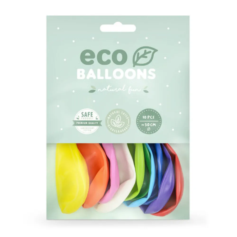 PartyDeco Balony lateksowe Eco Pastel - kolorowe, 30 cm, 100 szt.