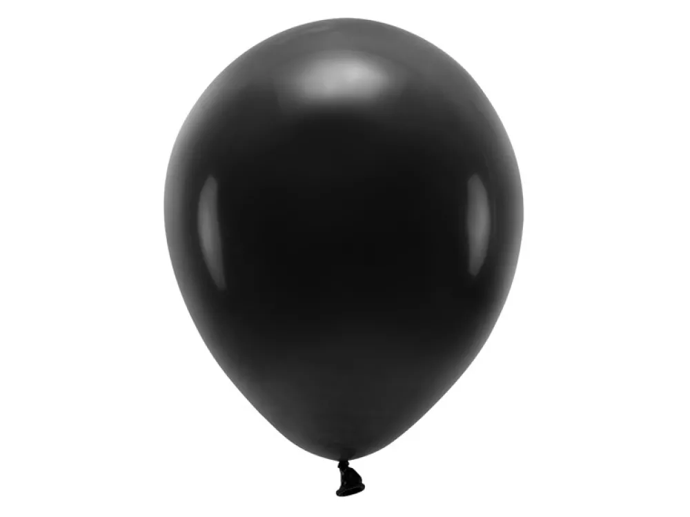 PartyDeco Balony lateksowe Eco, pastelowe - czarne, 30 cm, 10 szt. > Balony Lateksowe
