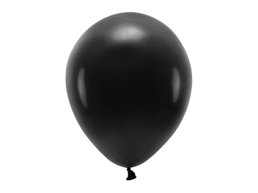 PartyDeco Balony lateksowe Eco, pastelowe - czarne, 26 cm, 10 szt. > Balony Lateksowe