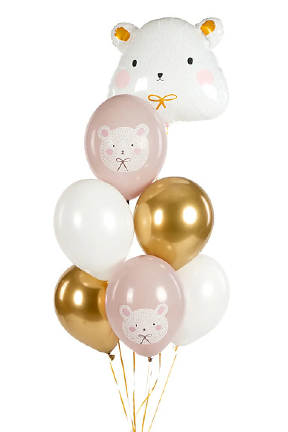 PartyDeco Balony lateksowe Miś polarny - pastelowe, 30 cm, 6 szt. > Balony Lateksowe