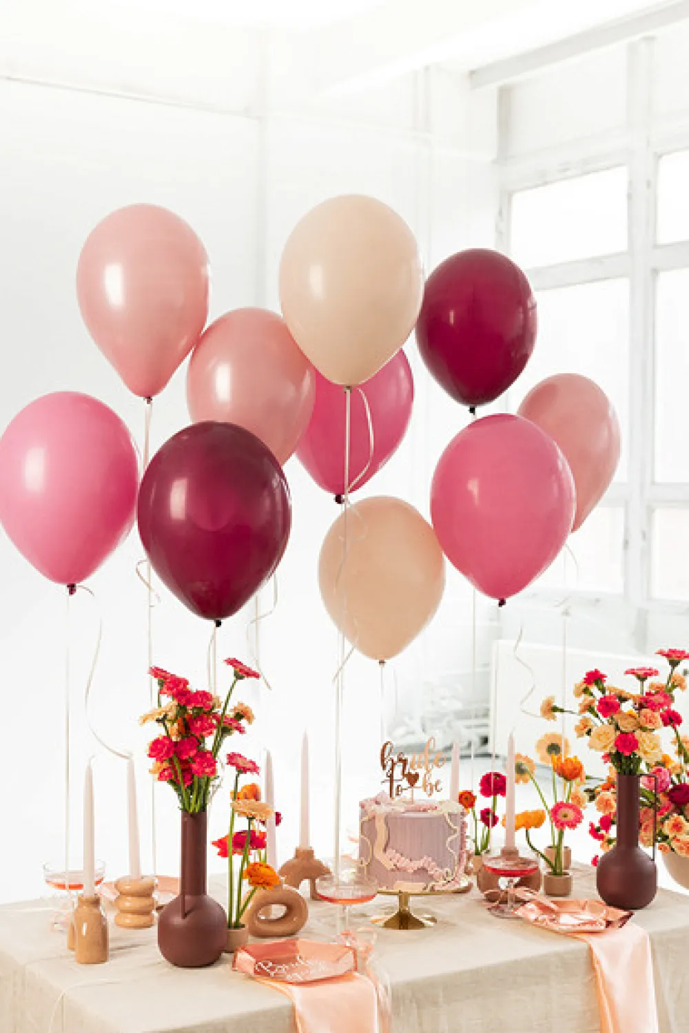 PartyDeco Balony lateksowe - różowe, 10 szt.