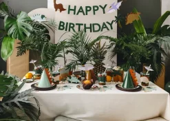PartyDeco Baner Happy Birthday Dinozaury - zielony, 11 x 300 cm