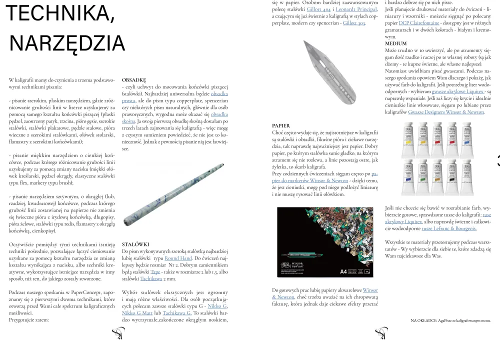 PaperConcept Bezpłatny arkusz do ćwiczeń z kaligrafii - Aga Węgrowska > Podręczniki