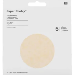 Rico Design Bibuła gładka do pakowania prezentów - Paper Poetry - cappuccino, 5 szt. ><noscript><img width=